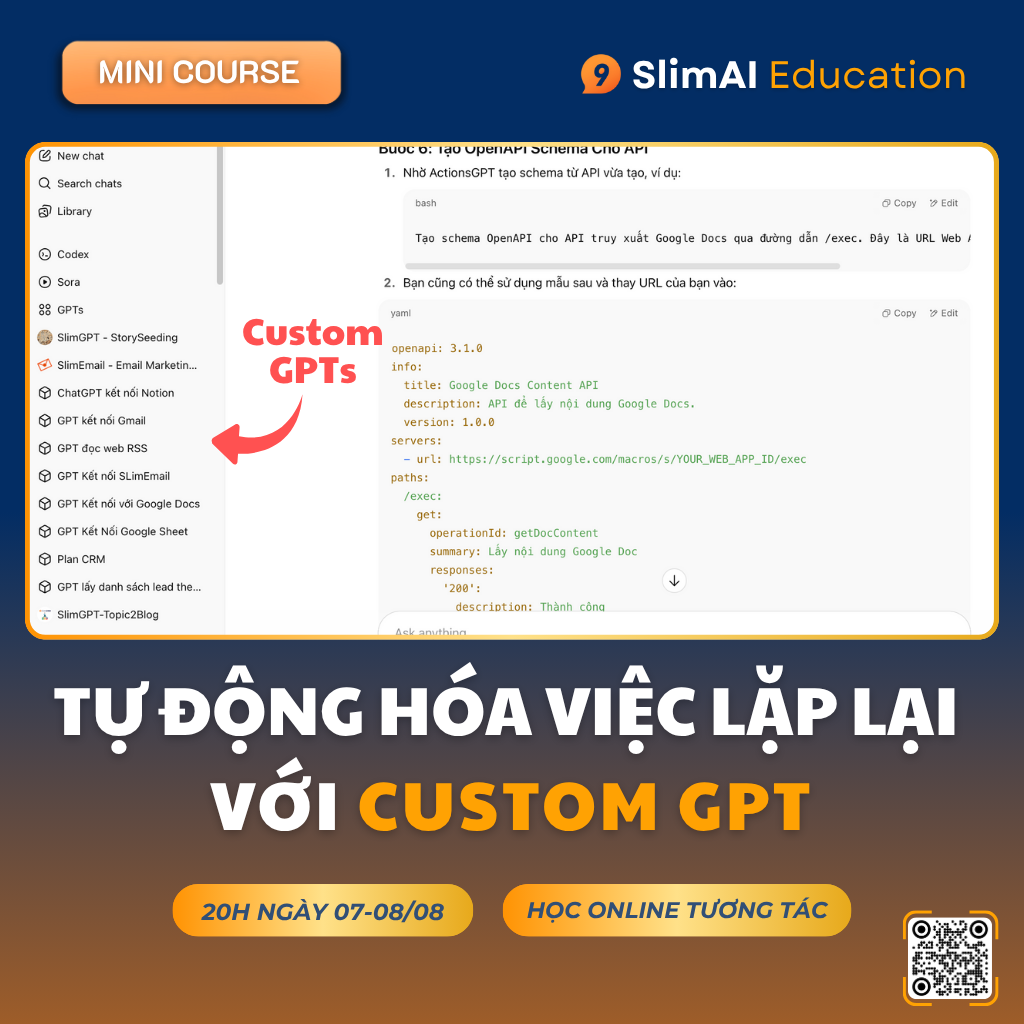 Tự Động Hóa Công Việc Lặp Lại Với Custom GPT